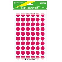 유니온플러스 unionplus 원형스티커일반(302/형광핑크) UL-302LPK 12mm 1개