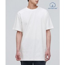 [빠른출고]/무신사 스탠다드안다르D 레이어드 크루 넥 반팔 티셔츠긴 기장 [크림] LAYERED CREW NECK T-SHIRTLONG LENGTH [CREAM]