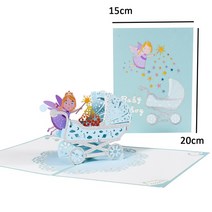 원카드 포커 용 핸드메이드 팝업 아내 남편 베이비 샤워 3D 인사말 생일 선물, 16 birthday card