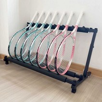 라켓 거치대 테니스 매드민턴 라켓 디스플레이 랙, 블랙 싱글 레이어 7 헤드 높이 조절 가능, 블랙 싱글 레이어 7 헤드 높이 조절 가능, 상세 페이지 참고