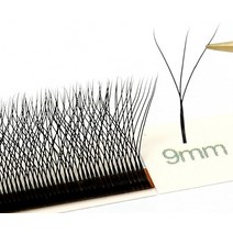 마리아 3D W 모양의 속눈썹 연장 용품 0.07 갈색 자연 메이크업 팬 Y 클러스터 개인 상표, 01 Black_08 15mm_04 D