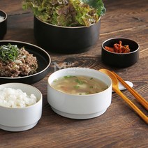 도자기 옳음 대접-일자원형 국그릇 신혼부부 그릇 추천, 비취
