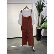 여름신상 무배 데일리 린넨 와이드 두줄 점프수트 멜빵바지