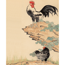 풍수 DIY명화그리기 40*50cm 암탉 수탉 모란꽃 조롱박 물감 피포페인팅 풍요 합격 승진 상징 성공시켜주는 닭그림색칠하기 집콕취미 집중력향상 취직 수능 개업선물 액자포함, 닭그림그리기 사번