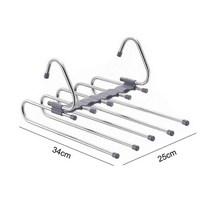 접이식옷걸이 행거 옷걸이수납 원목 스텐 금속 옷걸이 pant rack hangers stainless steel clothes organizer rack space saves, a3-스테인리스