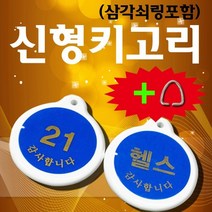 비품114 삼각키고리(헬스) 원형 아크릴 열쇠 키링 키홀더, 1개, 녹색