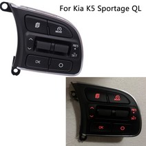 스티어링 휠 기아 K5 Sportage QL 2016-2019 + OEM 96720-D9010 용 스티어링 원격 크루즈 컨트롤 스위치, 01 Black