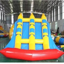 바나나 보트 수상 레저 풍선 스포츠 게임 부동 비행 물고기 또는 성인 워터 파크 재생, 3 tubes for 9 people