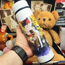 500ml 일본 만화 프린트 보온병 물병 스테인레스 스틸 텀블러 보온 머그 진공 절연 컵 음료 용기, [08] Luo Desert Burial