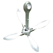 접이식 선박 닻 선박용 앵커 배닻 닻가지 다용도, 6kg 앵커 + 20m로프(플로팅볼타이 포함)