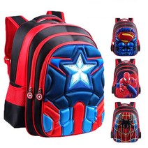 소년 Schoolbag 슈퍼맨 배트맨 스파이더 맨 캡틴 아메리카 어린이 유치원 학교 가방 십대 키즈 학생 배낭