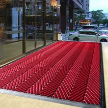 현관발판매트 물기흡수 발매트 매장용 로비 입구발판, 120x180cm 타이어 패턴 레드