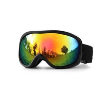 희미몰 겨울 스포츠 스노우 보드 스키 방풍고글 편광 선글라스 안경병용, 블랙 레드