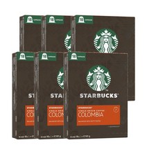 스타벅스 네스프레소 싱글 오리진 콜롬비아 캡슐 18개 Starbucks By Nespresso Single Origin Colombia Capsules, 6팩