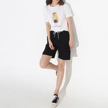 여자 여름 린넨라이크 밴딩 5부 반바지 버뮤다팬츠 신입생코디 린넨팬츠