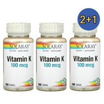 솔라레이 비타민케이 vitamin K 필로퀴논 1000mcg 100정 3통