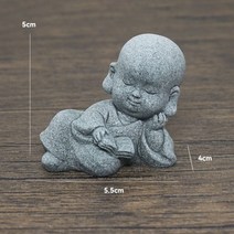 불교용품 작은 불교 승려 티베트 불교 인형 부처님 돌 동상 정원 자동차 장식 명상 홈 수족관 장식, 09 9