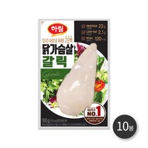 하림 닭가슴살 갈릭 110g(아이스팩 보냉팩포장), 10개