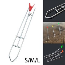 낚시 좌대 거치대 민물 휴대용 접이식 낚싯대 홀더 조정 가능한 그라운드 인서트 폴 스탠드 브래킷 지지, 01 38cm