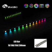 컴퓨터케이스 pc케이스 pc케이스미들타워 Bykski LED 스트립 ARGB 라이트 바 70100150200mm 길이 CPU 블록, 01 5V A-RGB 70MM