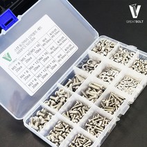 스텐 둥근 냄비 머리 볼트 너트 와셔 세트 600SET SUS304 M3 M4 M5, 접시 머리 볼트너트와셔 600 SET, 600개