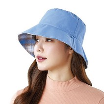 (단)양면 체크 롤 모자