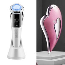 anyfeel 냉온 ems 갈바닉 고주파 마사지기+ 얼굴 마사지기 진동 괄사 피부마사지기 1+1, 화이트+핑크