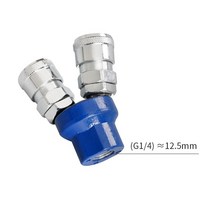 공압 부품 c형 퀵 커넥터 빠른 연결 원형 티 양방향 플러그 도구 공기 압축기 액세서리, 01 Two