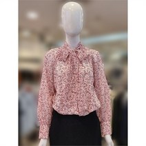 블루페페 슬릿라운드 스카프 블라우스 P221MSC003