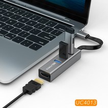 IMac Pro MacBook Air IPad 또는 썬더볼트 3 호환 허브 용 1000Mbps 이더넷 어댑터 디자인의 소형 USB3.0, [01] USB HUB HDMI 4K