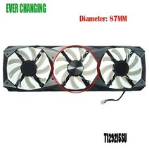 그래픽카드 팬 수리 부품 manli gtx 1080 ti gtx1080ti gallardo 그래픽 카드 용 t129215su 0 50a 그래픽 카드, 중간 팬