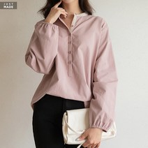 단작레이스 반오픈 블라우스