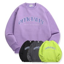 오티디 오버핏 봄가을 남녀공용 면 100% 쭈리 데일리로고 맨투맨