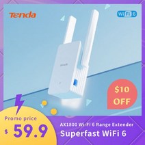 무선 네트워크 어댑터 Tenda-WiFi 6 범위 확장기 2.4/5GHz AX1800 듀얼 밴드 신호 확장 부스터 무선 리피, 01 A27_01 EU 플러그