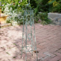 철재 담장 북유럽 복고풍 플라워 스탠드 울타리 인테리어 정원, 오래된 콩 녹색_작은