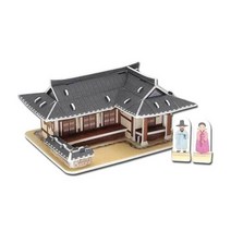 어린이 3D입체퍼즐 기와집 전통가옥 모형 만들기, 단품, 색상:[색상]본상품