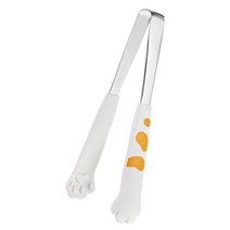 TANABE 야옹이 샐러드 집게, 화이트, 1개