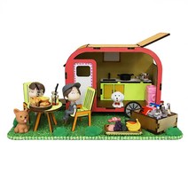 정인아트 조립식 미니어처 카라반 (1개입), 2.카라반＋C-PVC케이스D형(카페大)