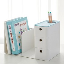 바이아트몰 서랍달린북앤드 깔끔한 인테리어용 책꽂이, 03-민트, 2단