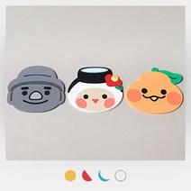 제주애퐁당 캐릭터 티코스터 3종 돌하르방 해녀 한라봉 컵받침 홈카페 인테리어 제주사월