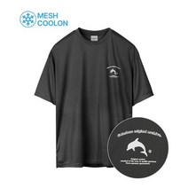 남자 여자 쿨 면 봄 반팔티 티셔츠 게인스보로 메쉬쿨론 돌핀 반팔티_챠콜 Meshcoolon logo dolphin T-shirts _charcoal