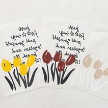 종이전사지] 영문 튤립 3color Z0480 (8219487), 옐로우