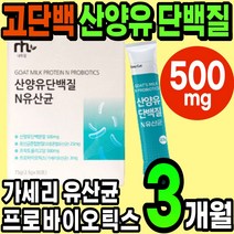 산양유 단백질 분말 스틱 가세리 유산균 프로틴 보충제 파우더 가루 초유 유청 쉐이크 아침대용 간식 프로바이오틱스 담백질 성장기 어린이 청소년 여성 남성 뼈 엔 면역 mbp 엠비피, 3통(3개월)