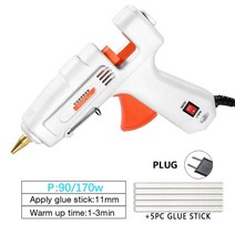 taitu diy 미니 총 핫멜트 글루 건 접착 스틱 실리콘 총 열 글루건 산업용 전기 수리 열 도구, 90-170w