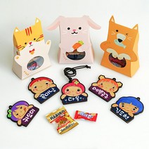 다올 어린이집 생일 선물 답례품 간식 과자 세트 유아동 양말 어린이 네임텍 유치원 과자세트, 1팩, 03_남아 열쇠고리(랜덤)+간식 2종+토끼포장상자