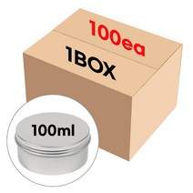 알루미늄 틴케이스 100ml 실버 100개(BOX) 도매 캔들 용기, 100개