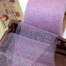 6cm * 5 야드 심포니 실버 도트 메쉬 곱슬 무지개 얇은 명주 그물 액세서리 선물 DIY 공예 파티 웨딩 크리스마스 장식 핑크, 6cm x 5yards, Deep purple