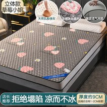 효리네 민박 토퍼 이효리 허리에 좋은 매트리스 195671얼음 실크 매트리스 실내 장식 가정용 라텍스 폼 쿠션 학생 기숙사 싱글 렌탈 룸 전용 다다미 이불