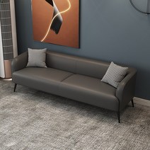 40평대쇼파 상업용 3인용 30평, 싱글 80CM + 원 스로우 베개 받기, 다크 그레이 레더 아트553-3(라텍스판)