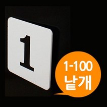 와이딜 아크릴 정사각번호판 소형낱개 1에서100번 숫자판 숫자표지 숫자표시 넘버 목욕탕 락커룸 도서관 대기표 번호표 넘버링, 색상본상품선택